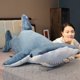 thumbnail image 2 of Peluche de ballena de simulación grande de 100 cm, peluche suave de tiburón martillo, almohada para dormir, cojín para sofá, juguetes de animales marinos, regalo de cumpleaños, 2 of 5
