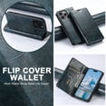 thumbnail image 5 of Dteck for iPhone 16 Pro Max Case Wallet, Shockproof Magnetic Kickstand Credit Card Holder Leather Folio Case Flip Stand Cover for iPhone 16 Pro Max, Blue, 5 of 5