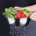 thumbnail image 2 of KDFWDM Colander 304 Stainless Steel, Strainer for Kitchen Food For washing vegetables, fruit, rice, Dishwasher Safe, Fruit and Rice for Draining Cooked Pasta, 2 of 9