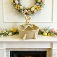 thumbnail image 5 of Tyidzon Bunny Easter Basket, Hand-woven Baskets for Gifts Empty, Small Picnic Basket for Easter Decorations Kids Boys Girls Egg Candy Hunts, Beige 12", 5 of 6