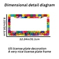 thumbnail image 2 of 2PC Autism Awareness License Plate Prame Aluminum Rust-Proof Auto Parts License Plate Decorative Screws Fit Standard 2 Holes 1 U.S. License Plate, 12.2x 6.3 Inch, 2 of 7
