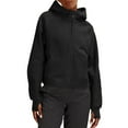 thumbnail image 1 of hirigin Women Hoodie, Long Sleeve Zipper Closure Solid Outwear with Pockets for Street Casual, 1 of 6