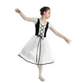 thumbnail image 5 of CHICTRY Kids Little Girls Ballet Gymnastics Dress Velvet Leotard Tutu Dress Black XL, 5 of 7