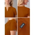 thumbnail image 3 of Adar Addition Scrubs For Women - Notched V-Neck Scrub Top - A6002 - Caramel - XXS, 3 of 7