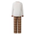 thumbnail image 4 of AIGUR Christmas Family Pajamas Matching Set Long Sleeve Elk Print Tops and Plaid Pants Sleepwear, 4 of 8