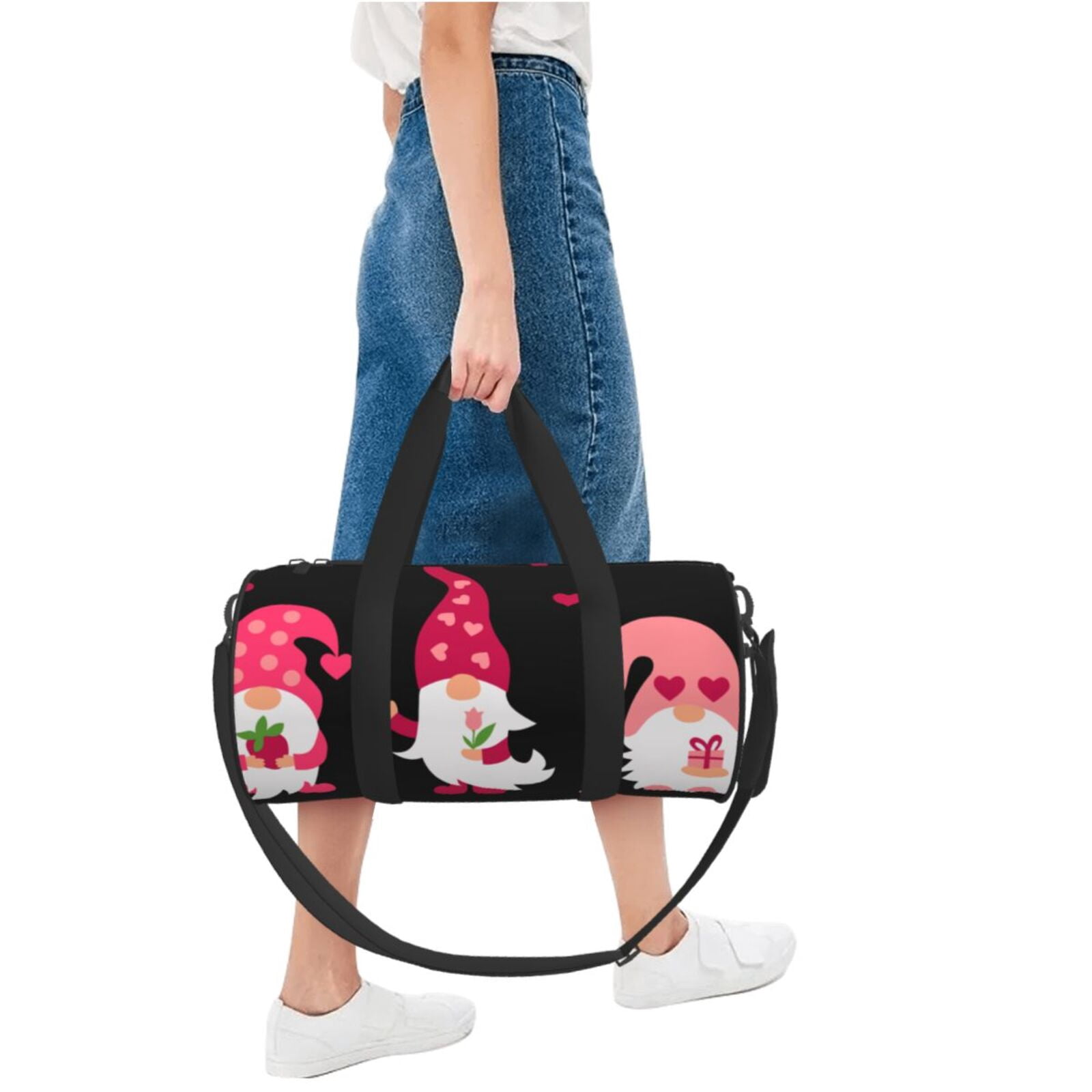 Vsdgher Love You Mom 45L Foldable Duffel Bag, Sports Gym Bag,Overnight Bag, Portable Weekender Bag for Airplanes