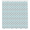 thumbnail image 3 of Ambesonne Blue Nautical Shower Curtain, Horizontal Navy Shape, 69"Wx70"L, White Blue, 3 of 3