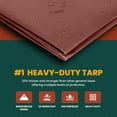 thumbnail image 4 of Lona impermeable grande - Lona de polietileno resistente de 5 mil de espesor, ideal para carpas con dosel, botes, casas rodantes o cubiertas de piscinas - Lonas protectoras multiusos con ojales para u, 4 of 5
