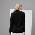 thumbnail image 5 of TRUBKH Long Sleeve Shirts for Women Turtleneck Tops for Women Going Out Tops for Women Ribbed Tops for Women Shirts Round Neck Long Sleeve Fall Tops Blouses Clothes Button Down Shirt Women Black L, 5 of 7