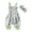 Green-1, variant on Baby Girls Cotton Rompers Jumpsuit Baby Clothes 3-12 Months Infant Baby Halter Floral Print Bodysuit Bow Bodysuit with Headband Pink