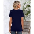thumbnail image 2 of 2 Pcs Womens T Shirt Tops with Scoop Neck Basic Casual Tee Women Basic Layer Shirts, 2 of 5