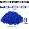 thumbnail image 2 of Uxcell Plastic Chain Links, 200 Feet Safety Chains, Blue Plastic Chains Large Plastic Chain Long for Barriers, Crowd Control, Queue Lines, Parking, Fences, Gate, Concerts, 2 of 7