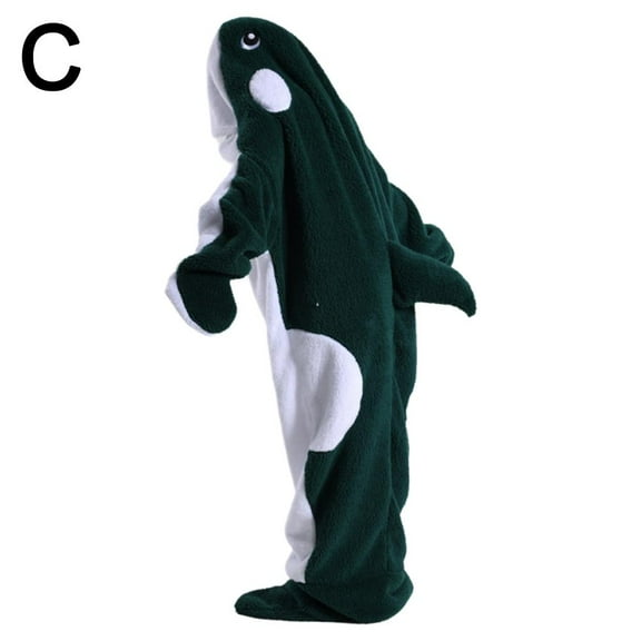 One-piece Whale Sleeping Bag Soft Whale Blanket Homewear GXA Sleepwear G2L2