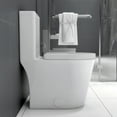 thumbnail image 3 of Dasun Small Compact One Piece Toilet Dual Flush,23 inch Short Depth for Tiny Bathroom,White, 3 of 5