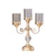 thumbnail image 1 of Candelabro de tres cabezas de metal y vidrio, sencillo, for sala de estar, mesa de comedor, decoración de bodas, adornos, 1 of 8