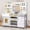 White, variant on Jolie Vallee Kids Wooden Play Kitchen Set with Sound & Light, Pretend Cooking Toy with Oven Microwave Sink & Accessories, Gift for Toddlers Ages 3