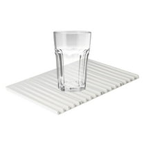 HengDidi Silicone Kitchen Sink Drying Mat Folding Collapsible Counter Saver Dish Drainer Rack Trapezoid Hangable Hygienic Drying Pad