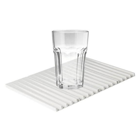 HengDidi Silicone Kitchen Sink Drying Mat Folding Collapsible Counter Saver Dish Drainer Rack Trapezoid Hangable Hygienic Drying Pad