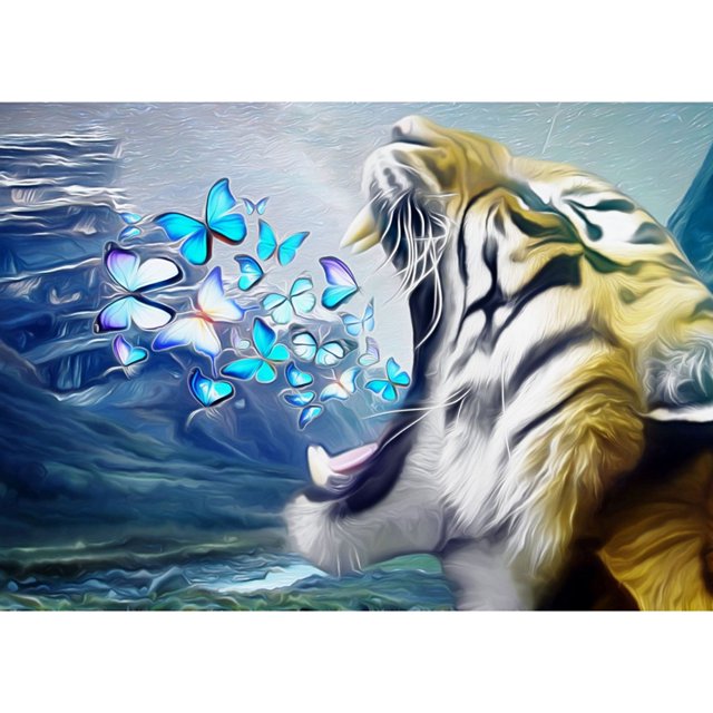 Taladro Diamante Pintura (DE3469) 5D DIY Completo Tigre Bordado Mosaico Kits (wll888) 30x40cm Hugtrwg Para estrenar