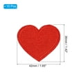 thumbnail image 2 of Uxcell 1.65'' x 1.42'' parches de planchar con adhesivo termofusible, 10 piezas, rojos, 2 of 7