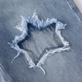 thumbnail image 3 of FEDPOP Baggy Jeans for Girls Wide Leg Ripped High Elastic Waisted Denim Pants Cute Summer Trousers Y2K Streetwear 7-14Y, 3 of 7