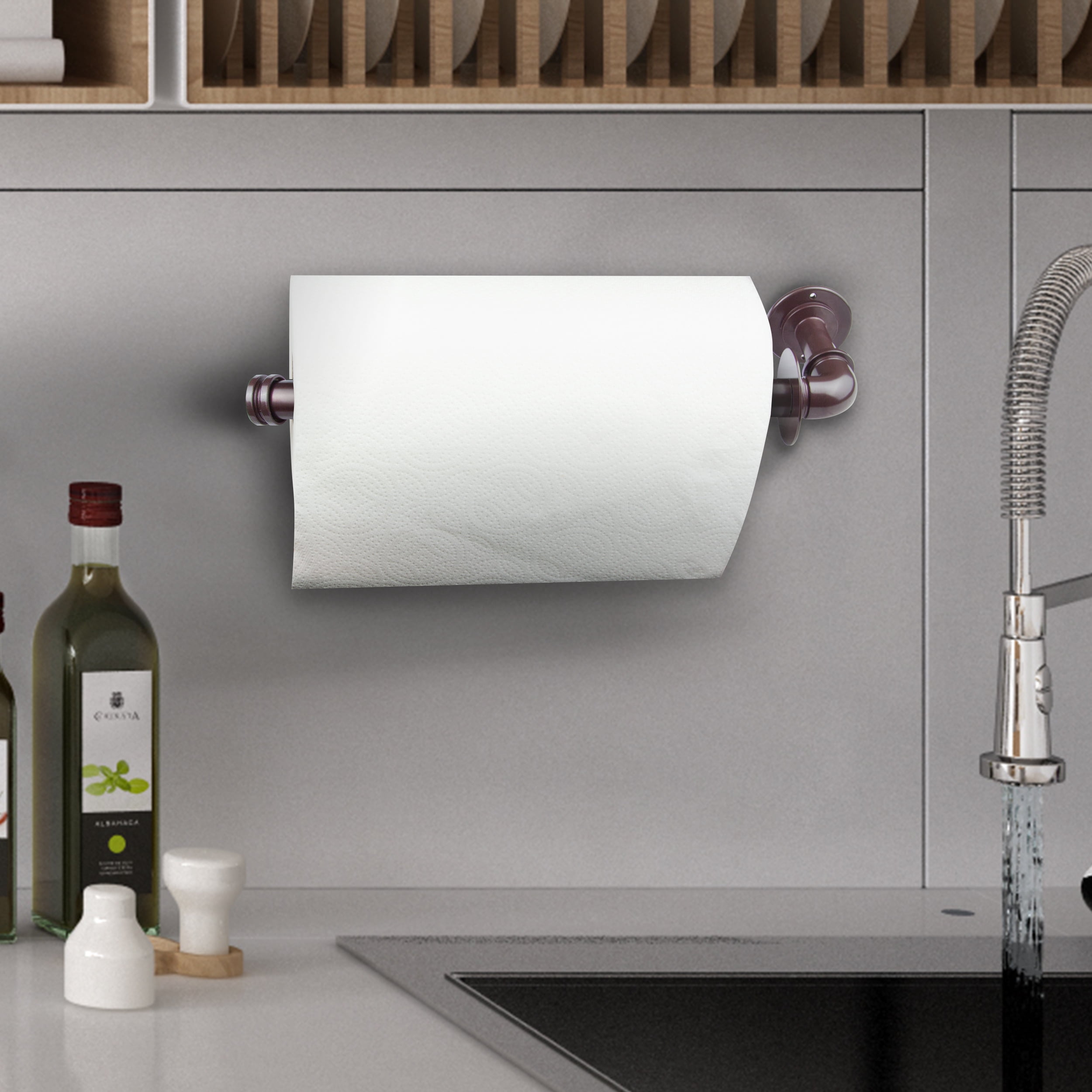 Rod Desyne Triple Toilet Paper Storage / Single Kitchen Towel Holder