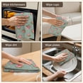thumbnail image 5 of 6 Pcs Pioneer Flower Floral Print Pattern Kitchen Towels, Funny Microfiber Dish Towel Set, 18" X 26" Tea Towels, 5 of 6