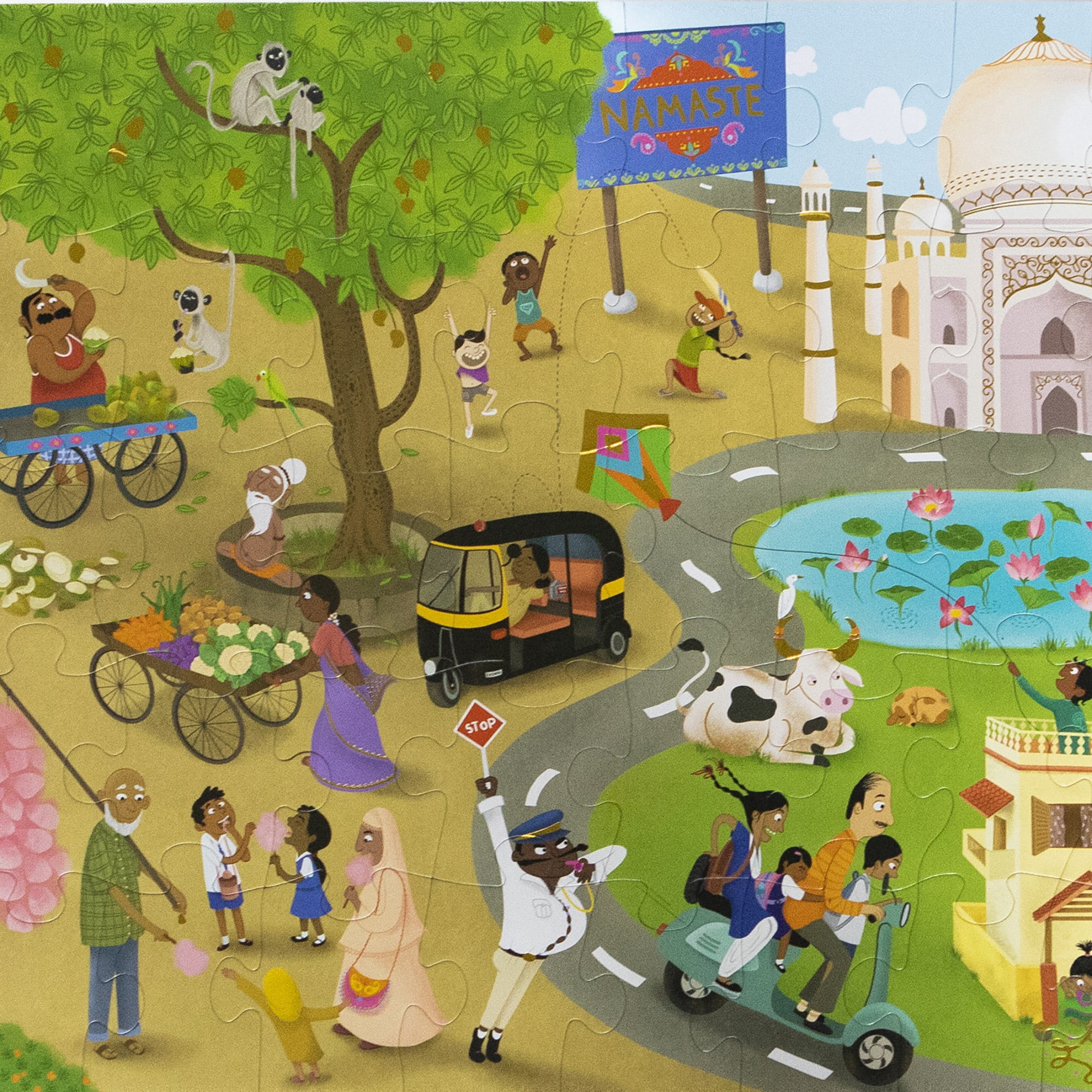 Namaste India Floor Puzzle, 51 Pieces, by Kulture Khazana