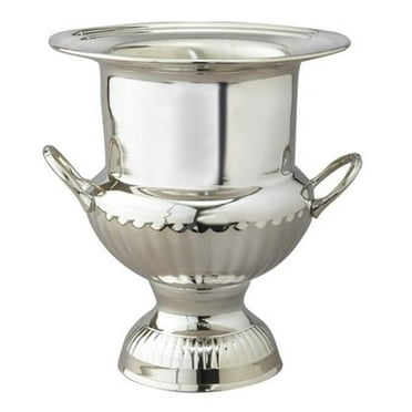 Elegance Silver Plated Wine Cooler - Silver - 10in. H x 9in. W x 9in. L