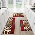 thumbnail image 6 of YIMEIS Highland cow horn sunflower Floral rug Soft Touch 1Pc Flannel Mat & Kitchen Rugs,Non-slip for Home Decoration Bathroom Entry, 6 of 10