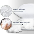 thumbnail image 3 of Throw Pillow Cover 100% Cotton Soft Fill Polyester -45.72 x 45.72 cm Bed Sofa Replacement Pillow Insert - Decorative Pillow Insert Pair, 3 of 6