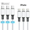 thumbnail image 1 of Cshidworld Apple [ MFi Certificado] Cable USB C a Lightning, Paquete de 3 3/6/6 Pies, Cable de Carga Trenzado de Nailon Tipo C Compatible con iPhone 13 13 Pro Max 12 12 Pro Max 11 XS iPad AirPods Pro, 1 of 7