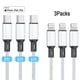 thumbnail image 1 of Cshidworld Apple [ MFi Certificado] Cable USB C a Lightning, Paquete de 3 3/6/6 Pies, Cable de Carga Trenzado de Nailon Tipo C Compatible con iPhone 13 13 Pro Max 12 12 Pro Max 11 XS iPad AirPods Pro, 1 of 7