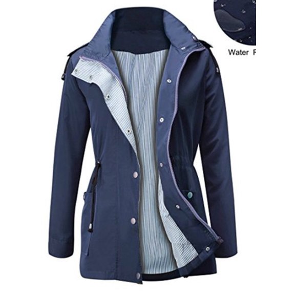 Women Hooded Multicolors Outdoor Camping Hiking Cycling Waterproof Lightweight Rain Coat Rain Jacket