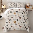 thumbnail image 2 of Erosebridal Bear Animal Print Twin Quilt Set, Cute Cartoon Stars Twin Coverlet Set, 2 Pieces, 2 of 7