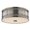 Historic Nickel, variant on Hudson Valley Lighting - Gaines - Three Light Flush Mount-Aged Brass Finish