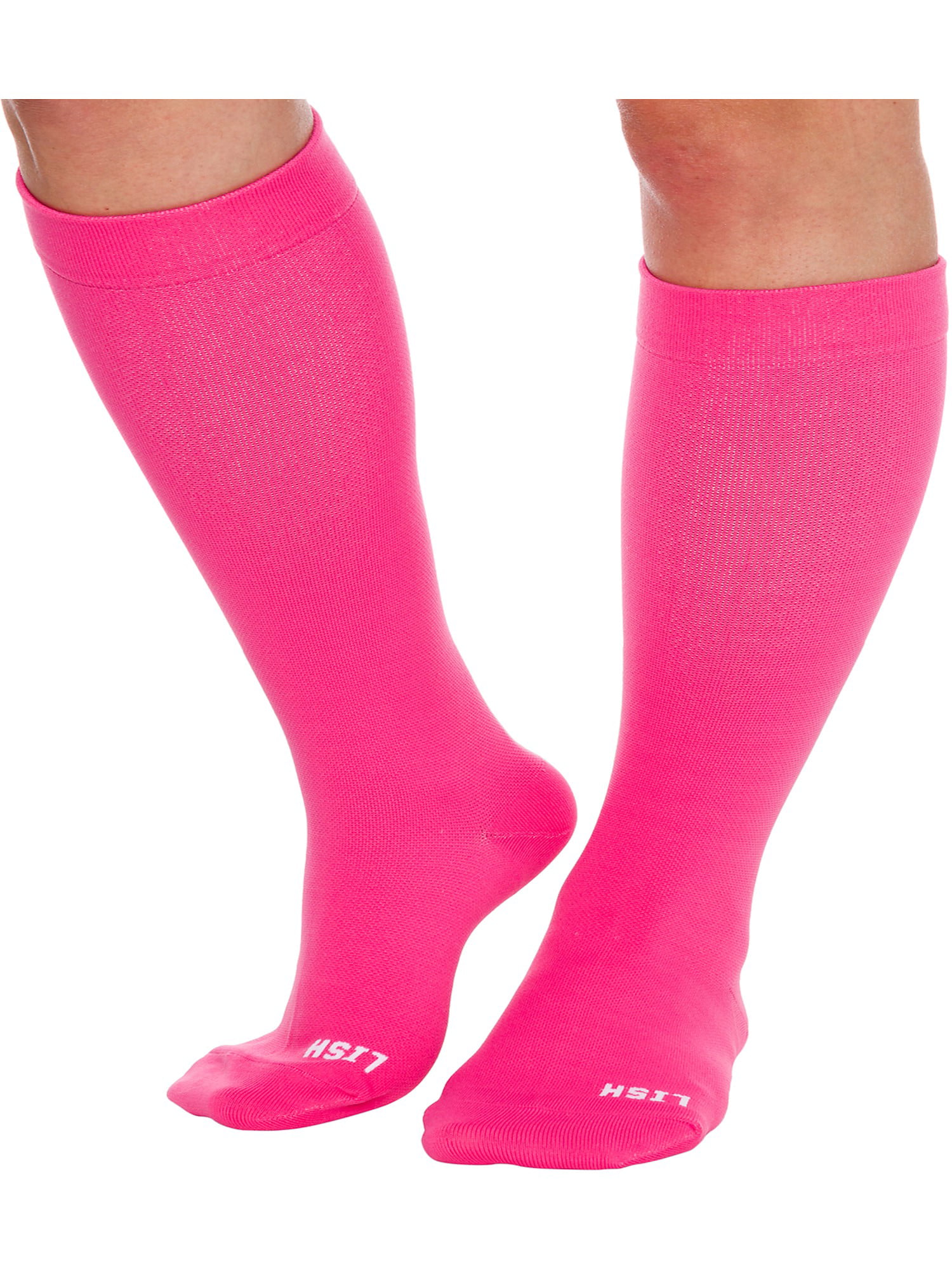 Plain Jane Wide Calf Compression Socks - Graduated 15-25 mmHg Knee High ...