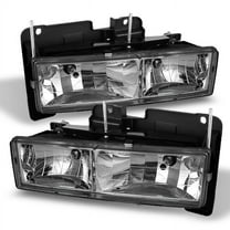 AKKON - For Chevy C/K 1500/2500/3500 Tahoe Suburban Silverado Full Size C10 Headlights LH/RH Chrome Headlight