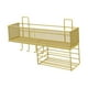 thumbnail image 4 of Estante de almacenamiento para baño, organizador de pared con ganchos, estantes para accesorios de baño para oficinas, despensas, dormitorios y baños Oro, 4 of 8