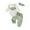 H661-Light Green, variant on TOWED22 Newborn Baby Girl Outfits Print Romper Pants 3pcs Print Clothes Set Fall Winter Newborn 0 3 6 9 12 18 24 Months Clothing Set,Color: Light Green,Size:12-18 M