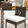 thumbnail image 5 of HAPPYGRILL Wicker Patio Barstools Set of 2, Outdoor Rattan Bar Chairs with Footrest & Backrest, Armless High Top Chairs with Seat Cushions for Backyard, Balcony, 5 of 7