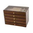 thumbnail image 3 of Joyero de madera, organizador de joyas, apilable, elegante, versátil y transparente. 5 capas, 3 of 9