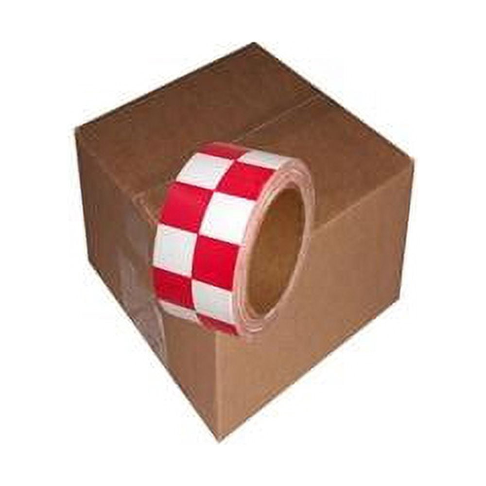 Checkerboard Vinyl Tape 2" X 36 Yard Roll Red / White (24 Roll/Case)