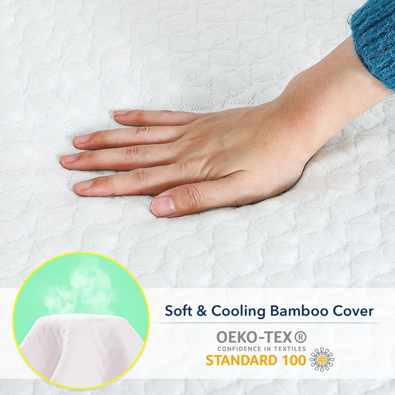 3-Inch Dual Layer Memory Foam Mattress Topper With Bamboo Viscose Cover – Full Size, Ultra Cooling & Soft