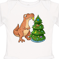 thumbnail image 4 of Inktastic Tyrannosaurus Rex Decorating Christmas Tree Boys or Girls Long Sleeve Baby Bodysuit, 4 of 5