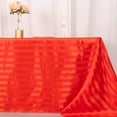 thumbnail image 2 of Efavormart 90"x132" Red Satin Stripe Seamless Rectangular Tablecloth, 2 of 11