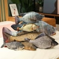 thumbnail image 3 of Creative Simulation Fish Pillow Plush Toy Crucian Carp Pet Doll Long Pillow Cushion Waist Pillow (tilapia,30cm), 3 of 7