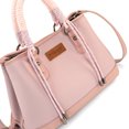 thumbnail image 4 of Wrangler Tote Bags for Women Medium Satchel Purse with Designer Braided Rope Top Handle, Pink, 4 of 6