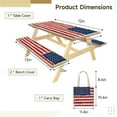 thumbnail image 6 of Picnic Table Cover with Bench Covers, 6FT Waterproof Windproof Picnic Table Cover, Camping Tablecloth with Carry Bag, Fitted Elastic Rectangle Table and Seat Covers for Patios, Yards, Seasides, 6 of 7