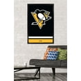 thumbnail image 2 of NHL Pittsburgh Penguins - Logo 21 Wall Poster, 22.375" x 34", Framed, 2 of 3